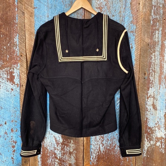Vintage Navy Wool Sailor Top - Picture 9 of 12